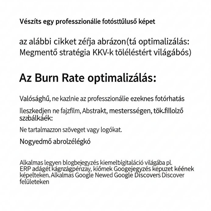 Burn Rate optimalizálás: Megmentő stratégia a magyar KKV-k túléléséért