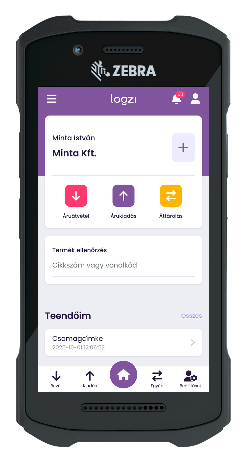 Komissió lista PDA nézet