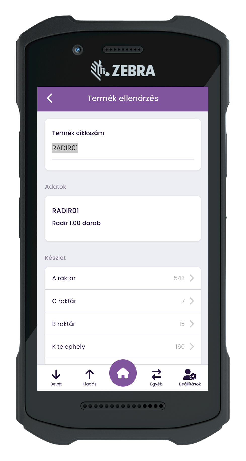 Valós idejű készlet